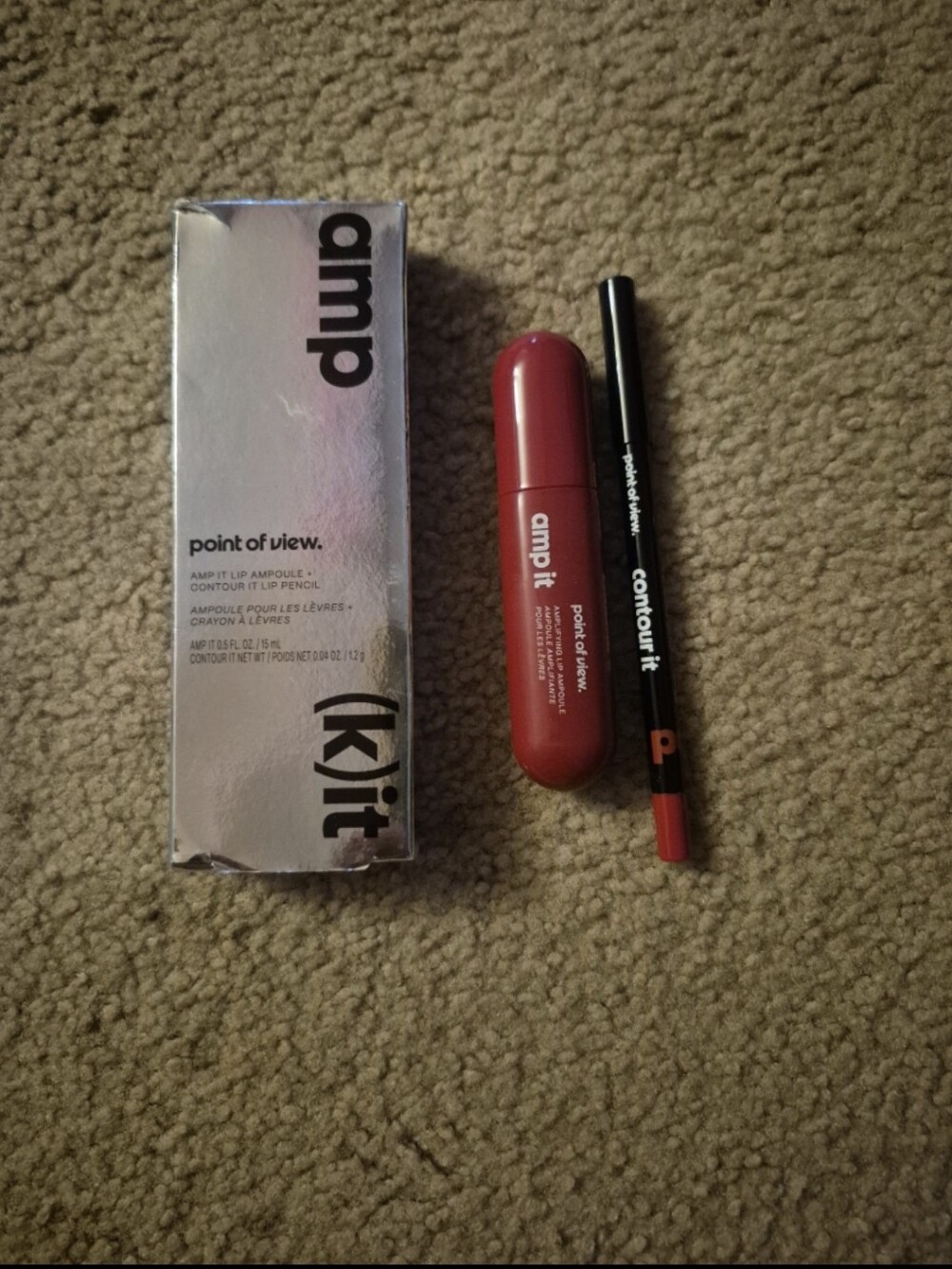 Point of View Lip Ampoule + Contour Lip Pencil Shirley Temple/Extra Gernadine
